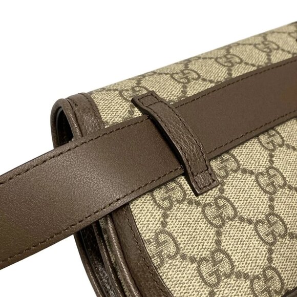 Auth GUCCI Interlocking G/GG Plus/GG Supreme 703807 Dark Brown Beige PVC Leather - Picture 9 of 15